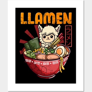 Llamen Llama Ramen Posters and Art